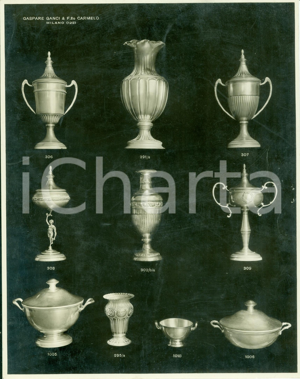 Fotografia d epoca originale 1930 ca MILANO Argenteria Gaspare GANCI & F.llo Fotografia pubblicitaria 1