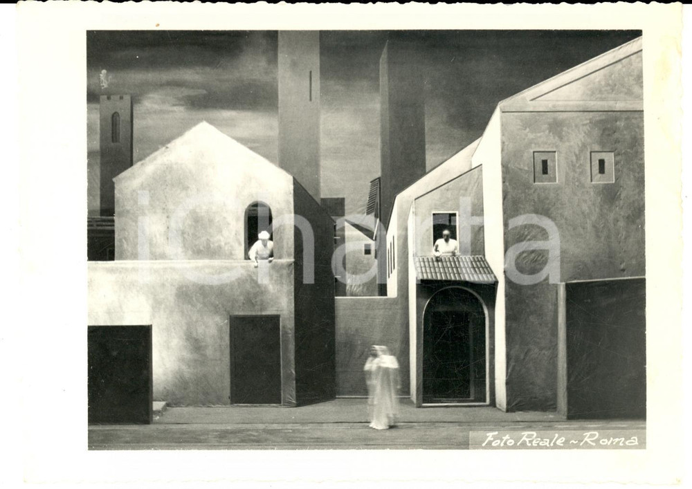 Fotografia d epoca originale 1937 ROMA TEATRO DELL OPERA  Ginevra degli Almieri  Scenografie QUARONI FURIGA 1