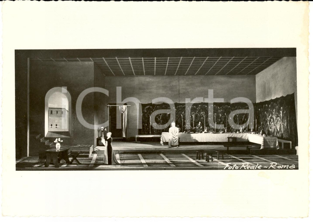 Fotografia d epoca originale 1937 ROMA TEATRO DELL OPERA Allestimento  Ginevra degli Almieri  QUARONI FURIGA 1