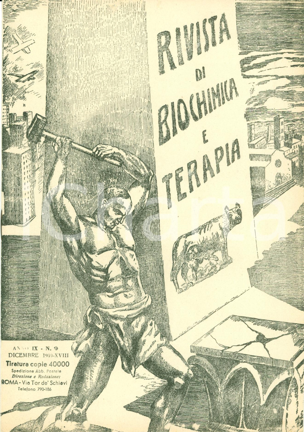 Libro, pubblicazione d epoca 1939 RIVISTA BIOCHIMICA E  possibile guarigione cancro? Rivista 1