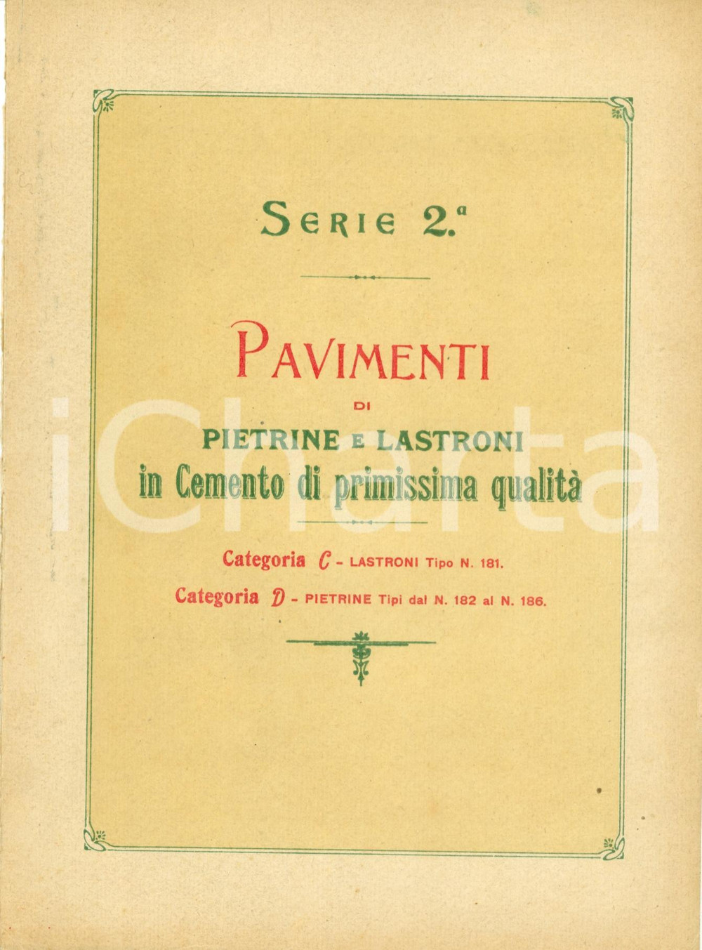 Materiale pubblicitario d’epoca 1920 ca MESSINA Ditta ZODDA & PUGLISI Pavimenti pietrine lastroni ILLUSTRATO 1