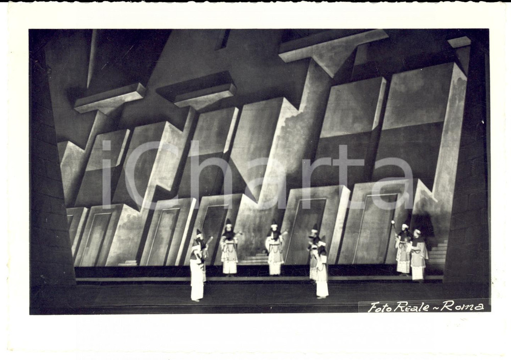 Fotografia d epoca originale 1937 ROMA TEATRO DELL OPERA  Il flauto magico  Allestimento Cipriano Efisio OPPO 1