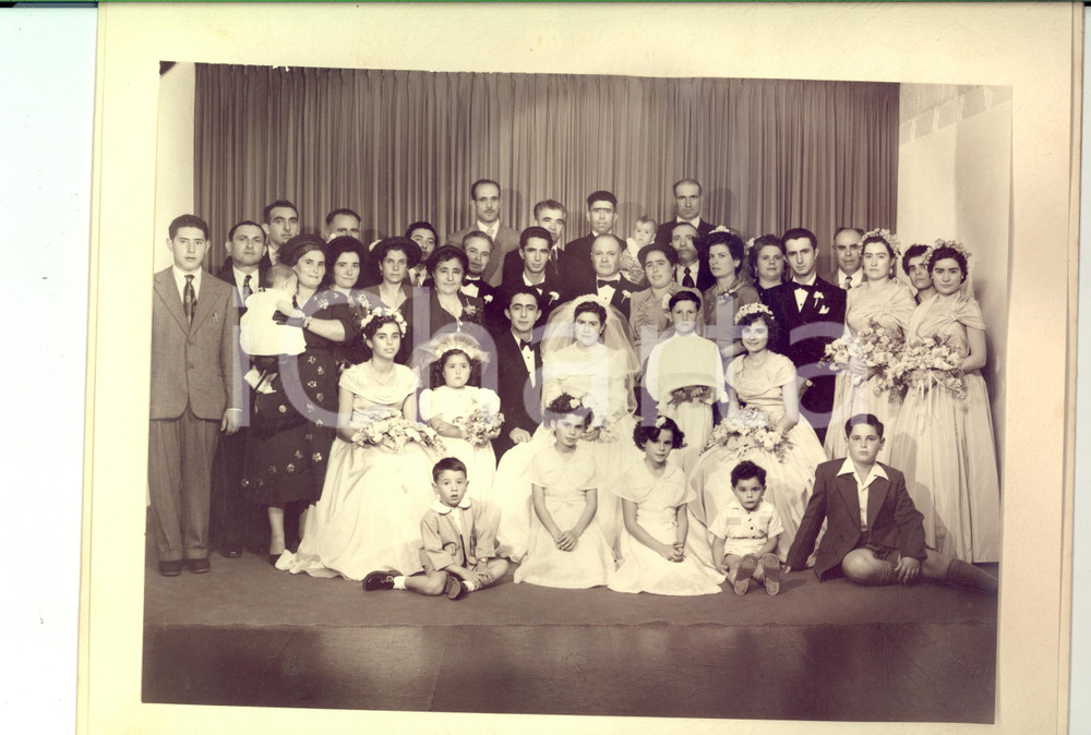 Fotografia d epoca originale 1954 SYDNEY Australia Un matrimonio di emigrati italiani Fotografia 25x18 1