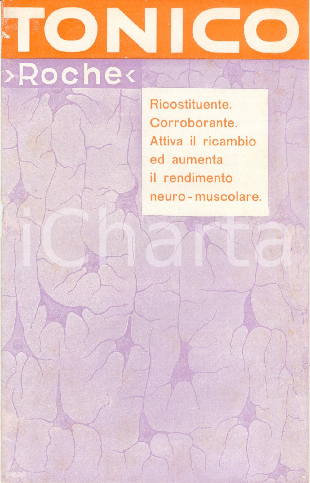 Materiale pubblicitario d’epoca 1950 ca MILANO Ditta ROCHE Principi attivi fava di SANT IGNAZIO Opuscolo 1