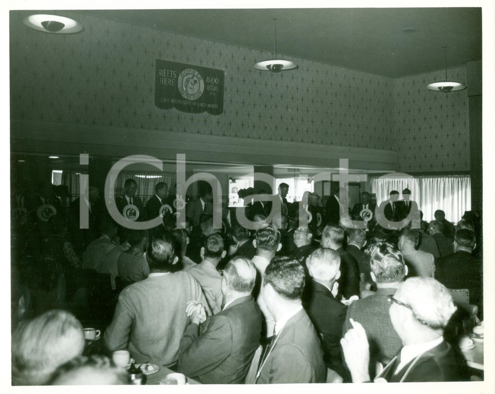 Fotografia d epoca originale 1965 PENSACOLA FLORIDA U.S. NAVY Riunione Ufficiali stranieri GOPHER CLUB Foto 1