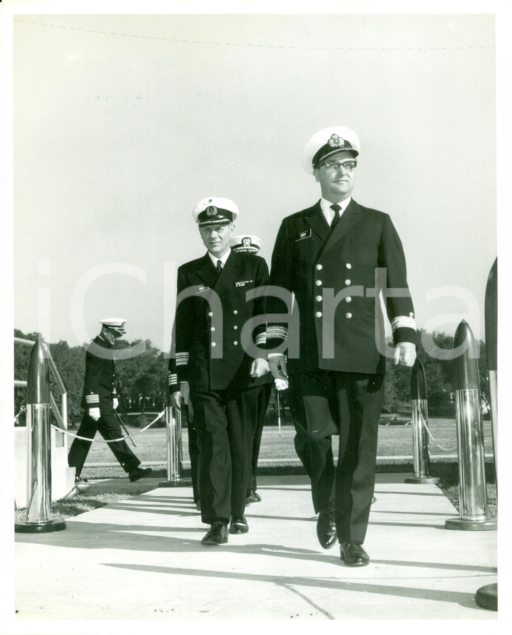 Fotografia d epoca originale 1965 PENSACOLA FLORIDA U.S. NAVY Contrammiraglio danese HELMS Naval Air Station 1