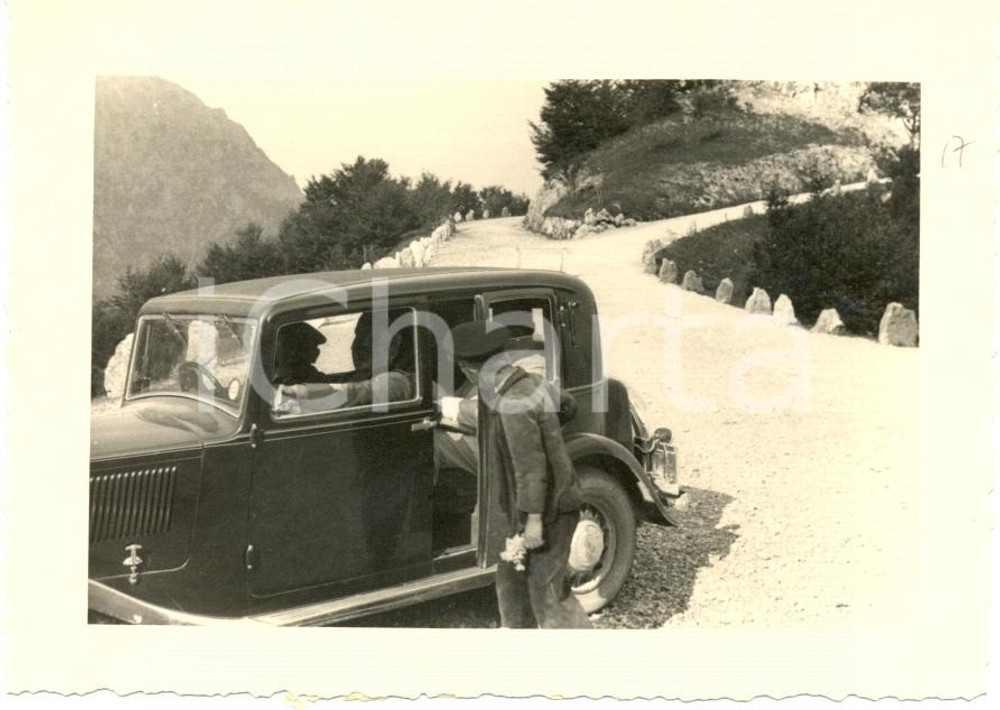 Fotografia d epoca originale 1936 BASSANO DEL GRAPPA VI Raduno 31Â° Regg.to Artiglieria Ufficiali automobile 1