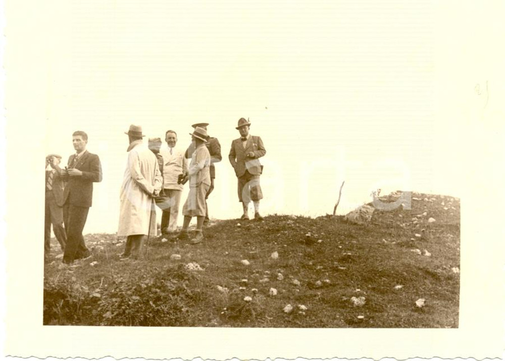Fotografia d epoca originale 1936 MONTE GRAPPA Raduno 31Â° Regg.to Artiglieria Gruppo ufficiali e alpino 1