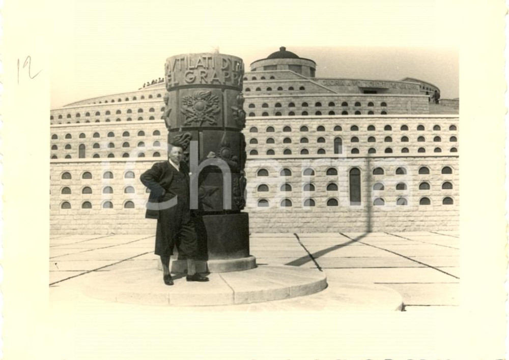 Fotografia d epoca originale 1936 MONTE GRAPPA Raduno 31 Regg.to Artiglieria Ufficiale MUTILATI DI GUERRA 1