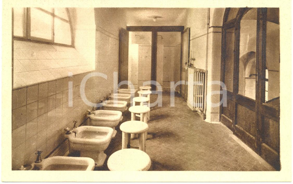 Cartolina originale da collezione 1940 ACQUI TERME AL Seminario vescovile, dettaglio bagni FP NV 1