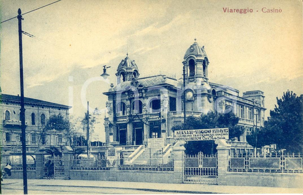 Cartolina originale da collezione 1925 ca VIAREGGIO LU Veduta del casinÃ² KURSAALCartolina postale FP NV 1