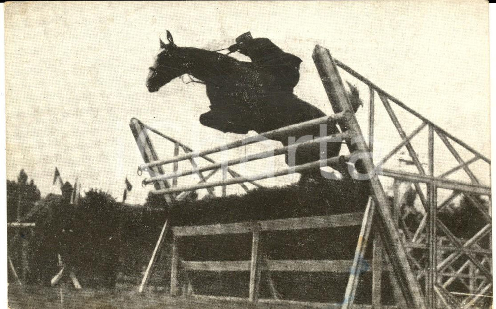 Cartolina originale da collezione 1930 TORINO Concorso IPPICO  Tenente GIORGI su ECCEZIONE Cartolina FP NV 1