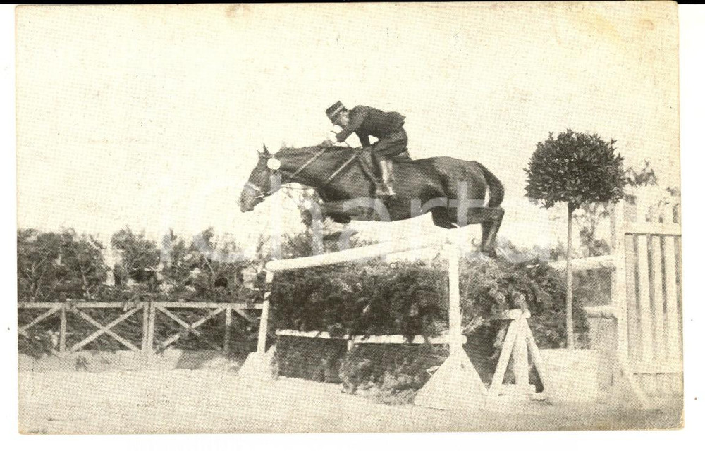 Cartolina originale da collezione 1929 STRESA VB Concorso IPPICO  Tenente GIORGI su CINELLI Cartolina FP NV 1