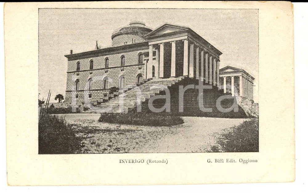 Cartolina originale da collezione 1900 ca INVERIGO CO Veduta della ROTONDA Cartolina ed. OGGIONO FP NV 1