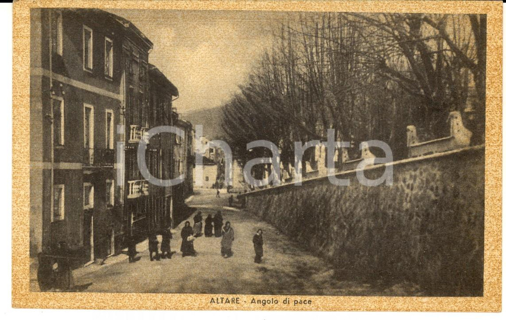Cartolina originale da collezione 1943 ALTARE SV Veduta del paese Cartolina VINTAGE ANIMATA FP VG 1