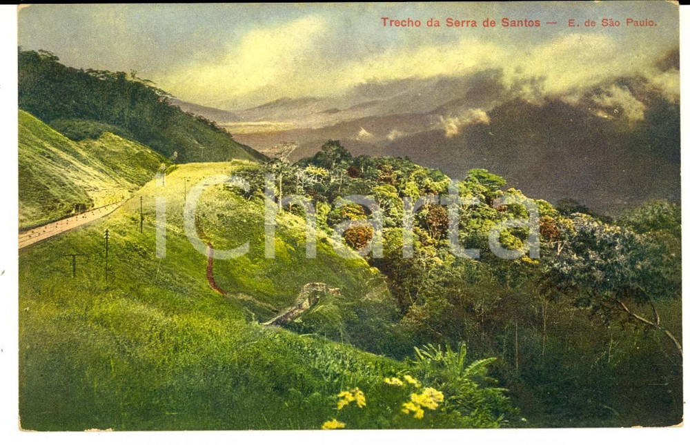 1922 SAO PAULO (BRAZIL) Trecho da SERRA DE SANTOS *Bilhete postal