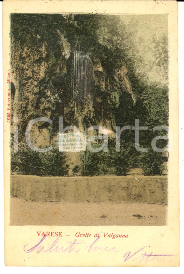 Cartolina originale da collezione 1900 ca VARESE Grotte di Valganna Cartolina postale VINTAGE FP 1
