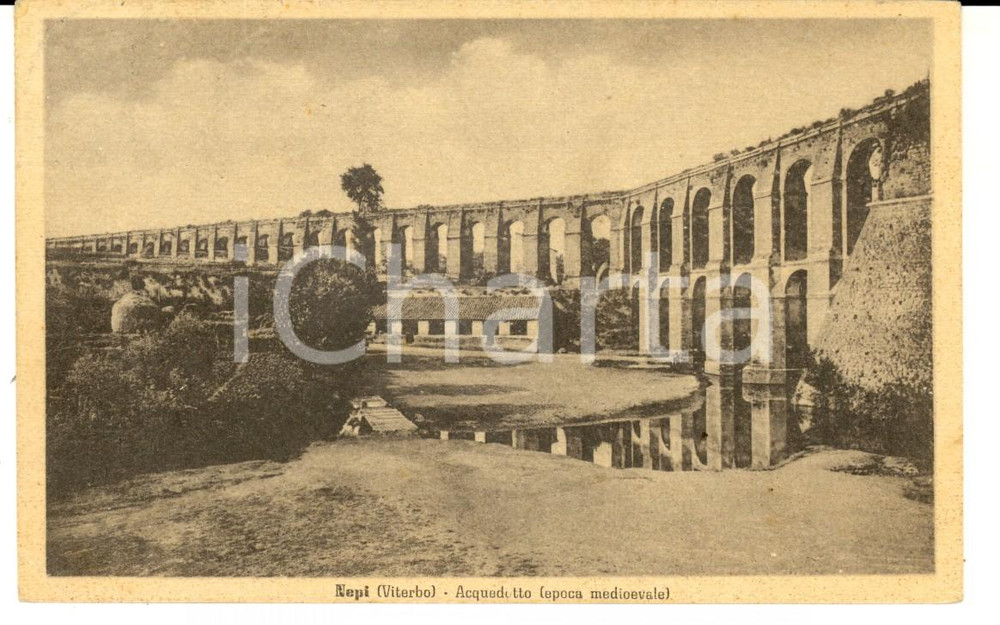 Cartolina originale da collezione 1947 NEPI VT Veduta dell acquedotto Cartolina postale FP VG 1