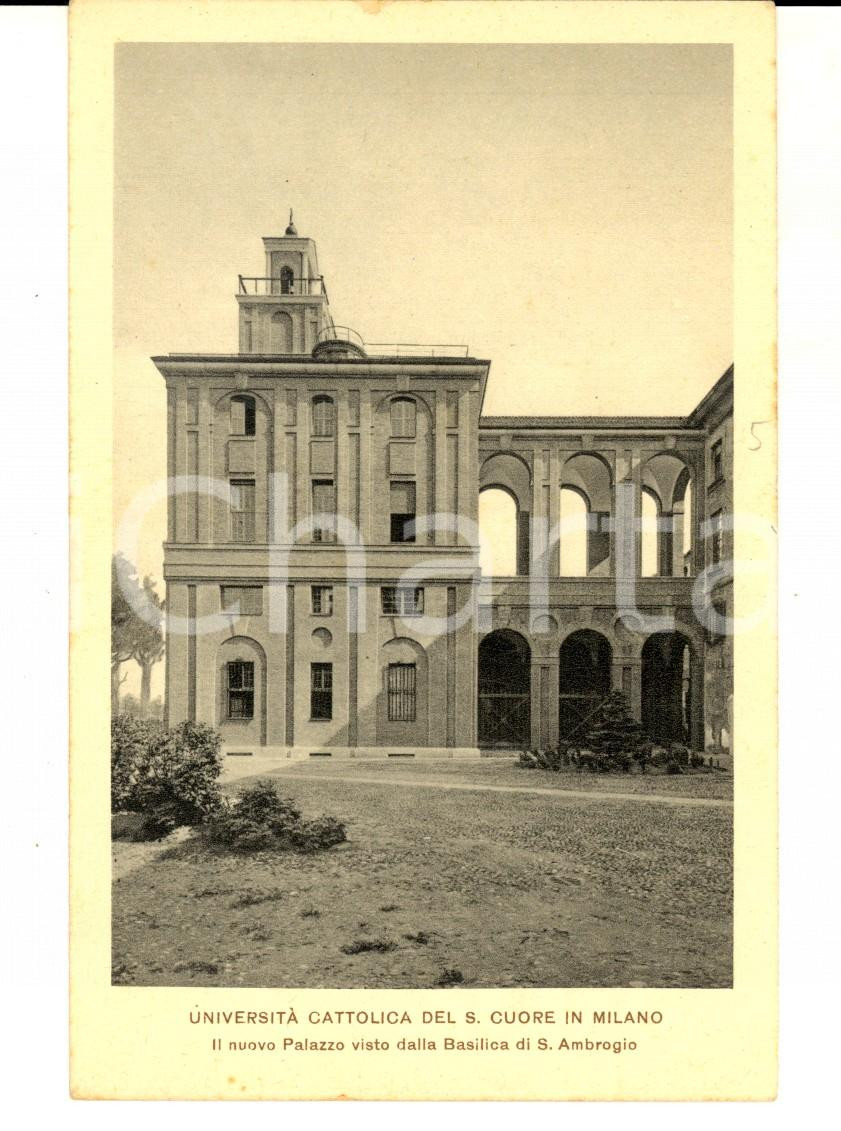 Cartolina originale da collezione 1932 MILANO Università CATTOLICA del SACRO CUORE  Nuovo Palazzo Cartolina 1
