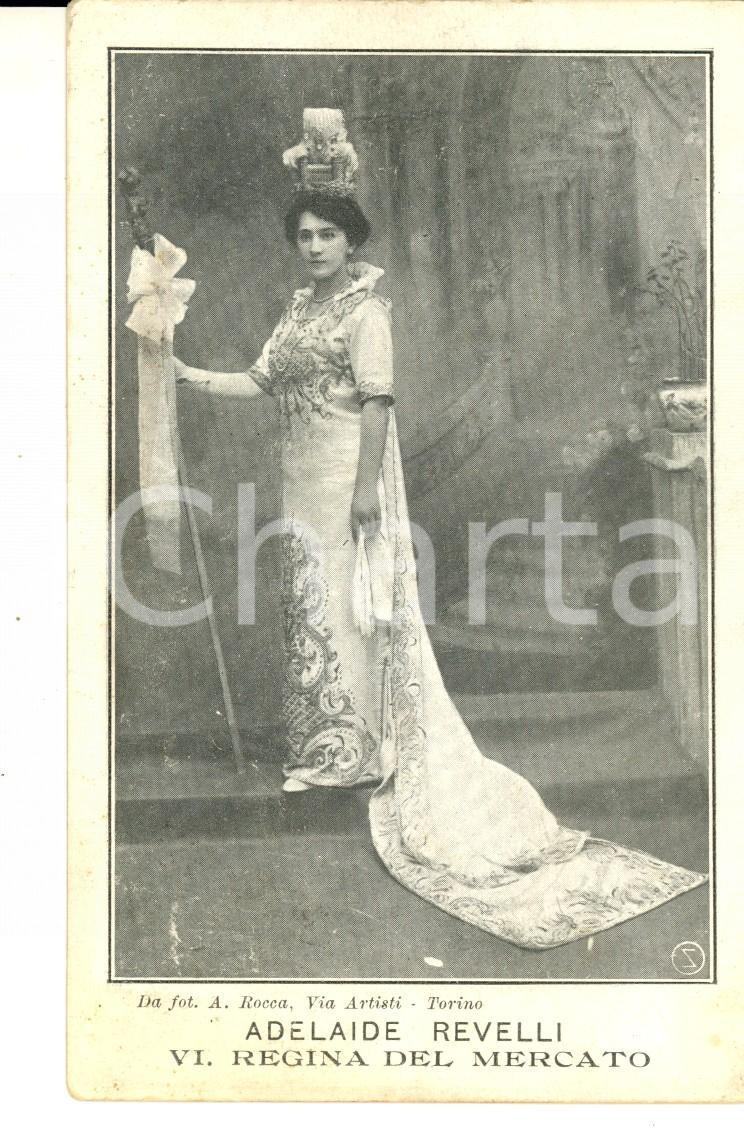 Cartolina originale da collezione 1910 TEATRO Attrice Adelaide REVELLI  Regina del mercato Cartolina FP VG 1