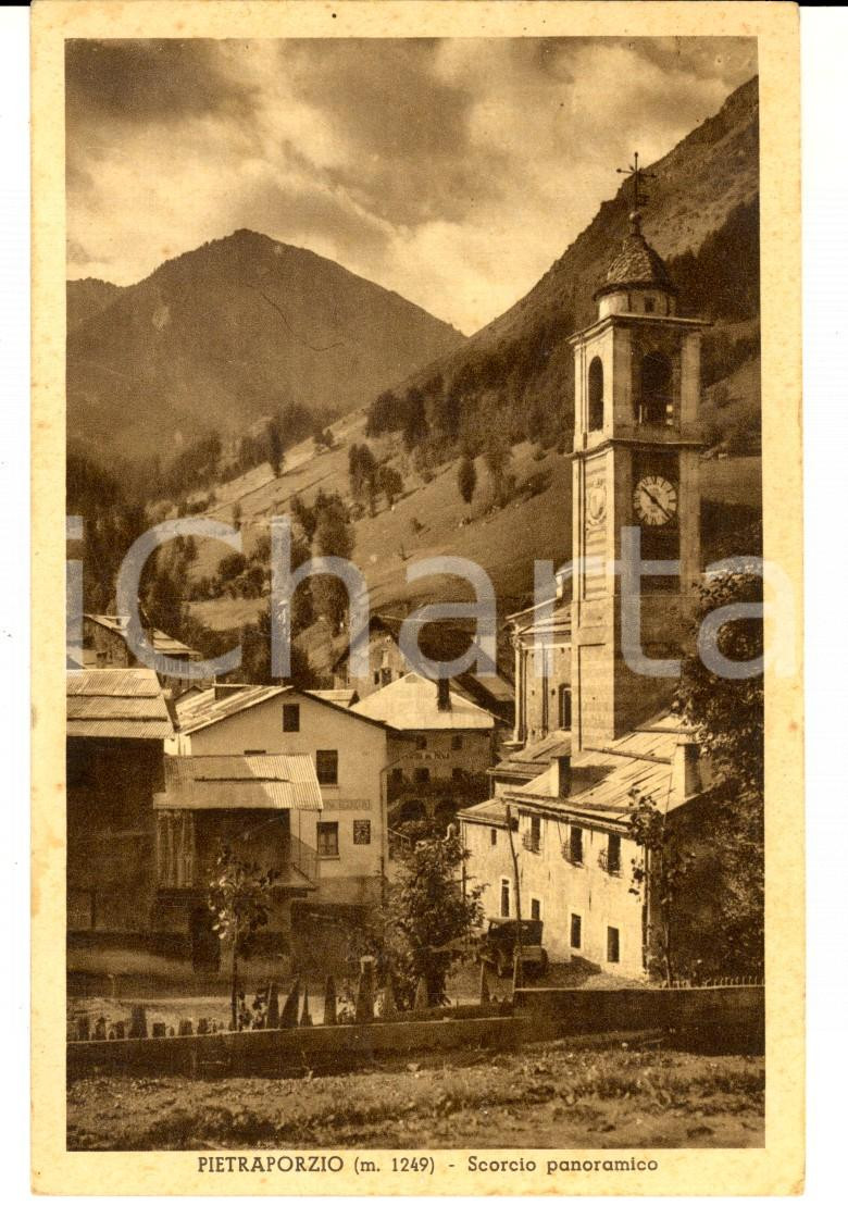Cartolina originale da collezione 1941 PIETRAPORZIO CN Scorcio panoramico Cartolina FP VG messaggio nascosto 1