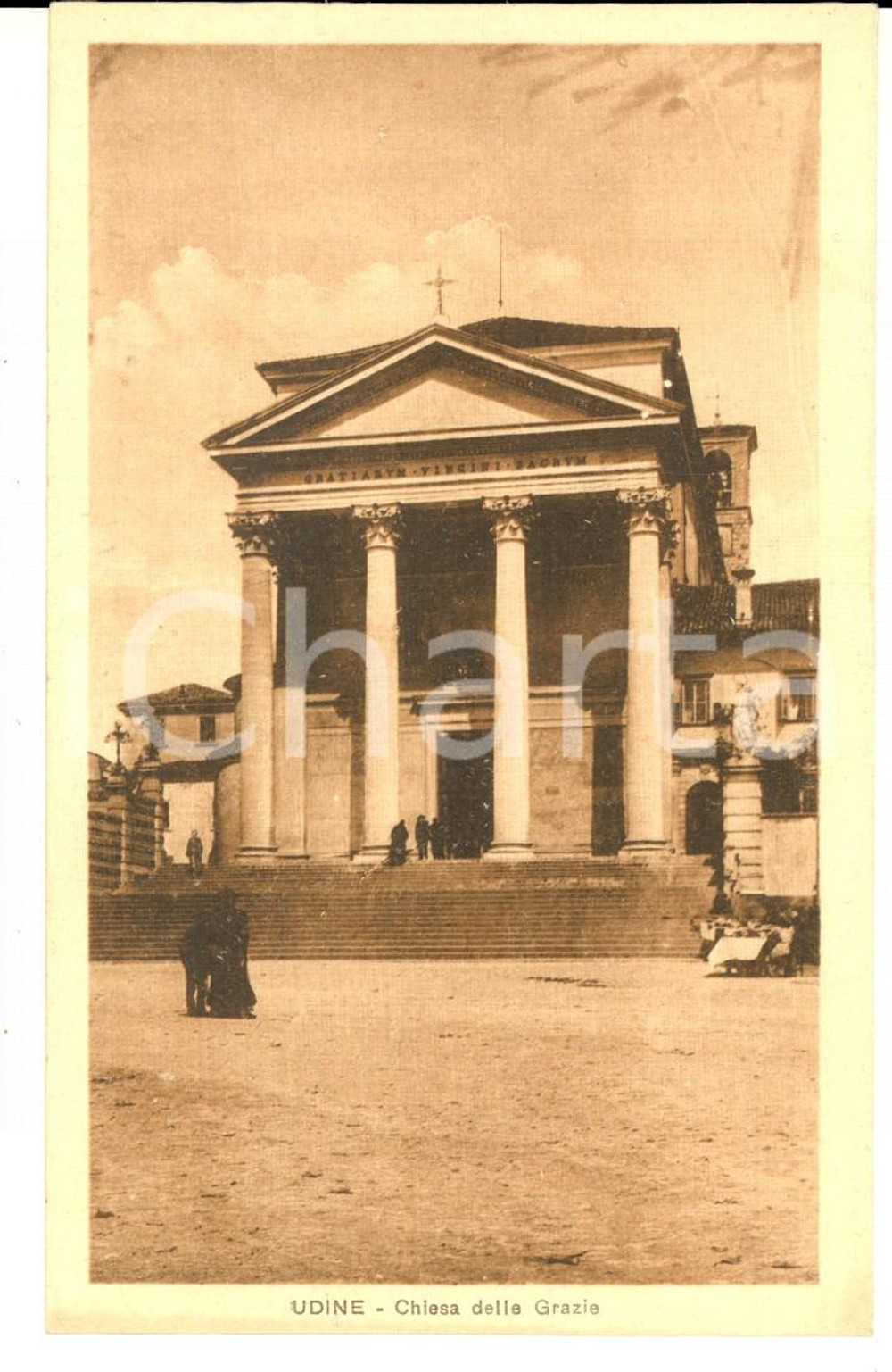 Cartolina originale da collezione 1915 ca UDINE Chiesa delle Grazie Cartolina postale FP NV 1