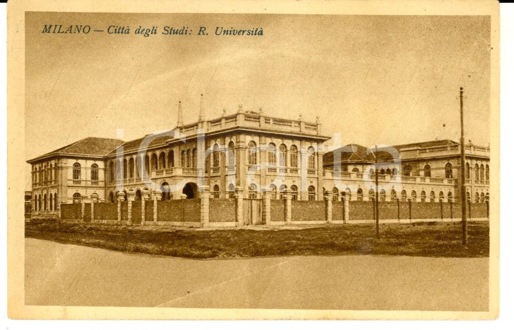 Cartolina originale da collezione 1930 ca MILANO CittÃ  degli Studi  Regia UniversitÃ  Cartolina postale FP NV 1
