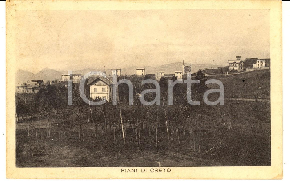 Cartolina originale da collezione 1927 MONTOGGIO GE Veduta della frazione PIANI DI CRETO Cartolina FP VG 1