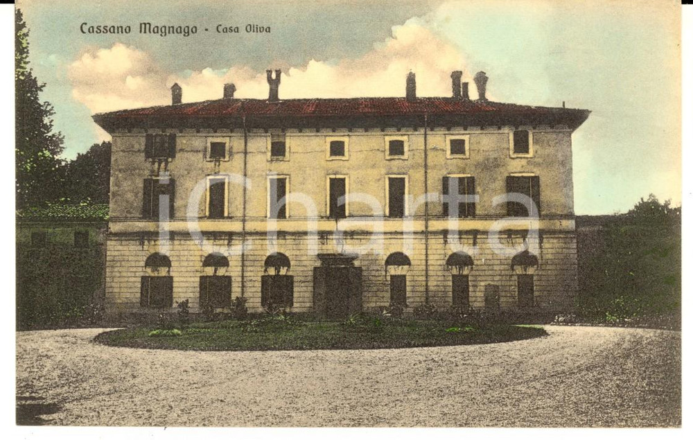 Cartolina originale da collezione 1910 ca CASSANO MAGNAGO VA Veduta di CASA OLIVA Cartolina FP NV 1