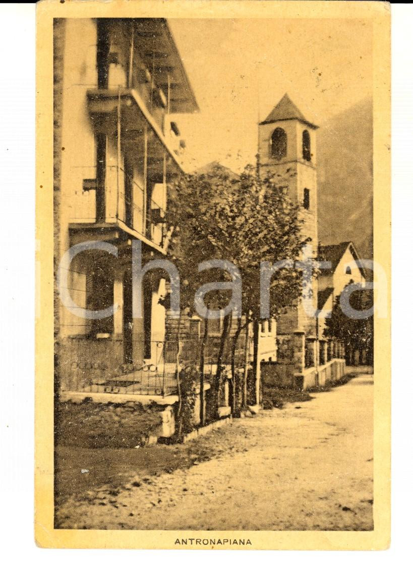 Cartolina originale da collezione 1944 ANTRONAPIANA VB Una via caratteristica Cartolina GRAVEMENTE DANNEGGIATA 1