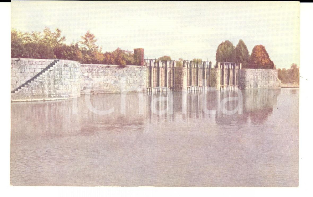 Cartolina originale da collezione 1930 Beni REGIO DEMANIO Canale FARINI Scaricatore nella DORA BALTEA Cartolina 1