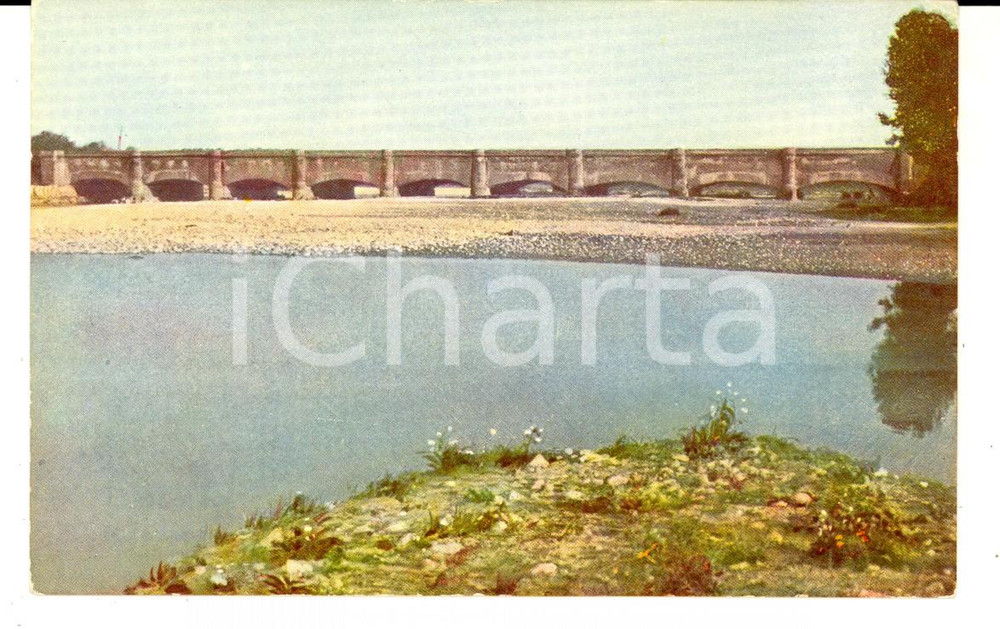 Cartolina originale da collezione 1930 Beni REGIO DEMANIO Grande Canale CAVOUR Ponte su DORA BALTEA Cartolina 1