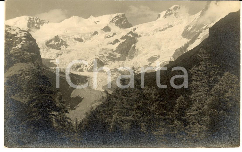 Cartolina originale da collezione 1940 ca VALLE D AOSTA Veduta del monte CASTORE Cartolina postale FP NV 1