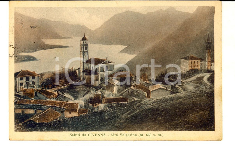 1929 CIVENNA (CO) Veduta panoramica - ALTA VALSASSINA *Cartolina postale FP NV