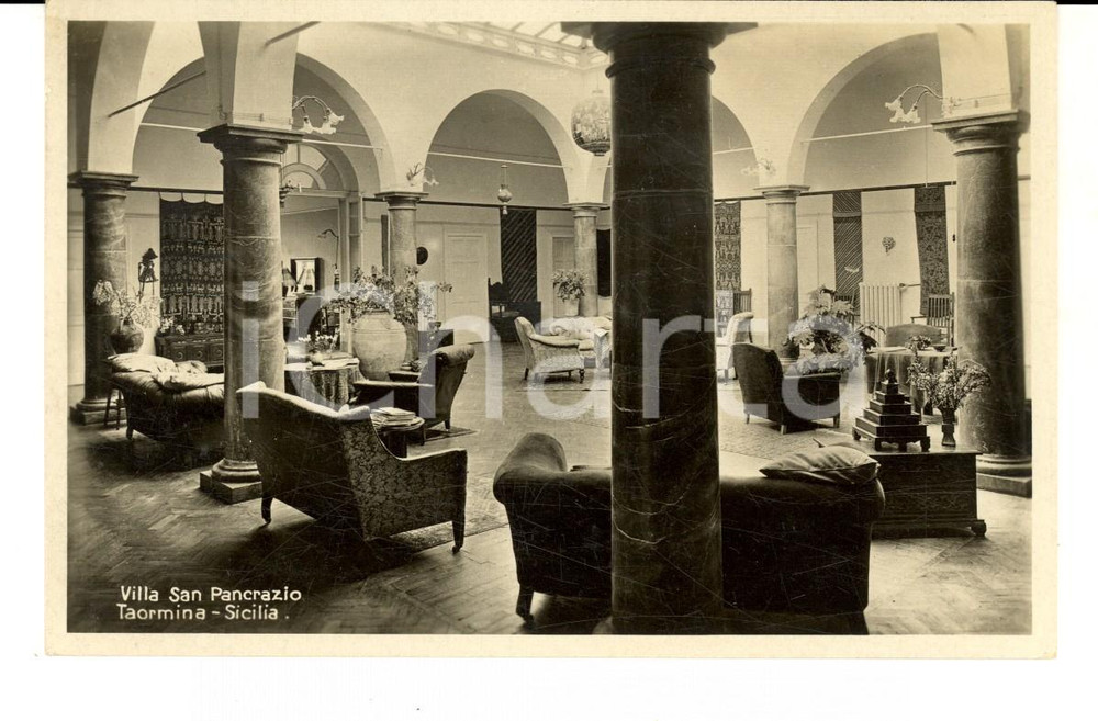 Cartolina originale da collezione 1930 ca TAORMINA ME Villa SAN PANCRAZIO Cartolina postale FP NV 1