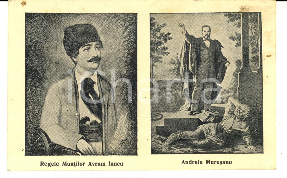 Cartolina originale da collezione 1910 ca ROMANIA Regele Muntilor AVRAM IANCU  Andreiu MURESANU Postcard 1