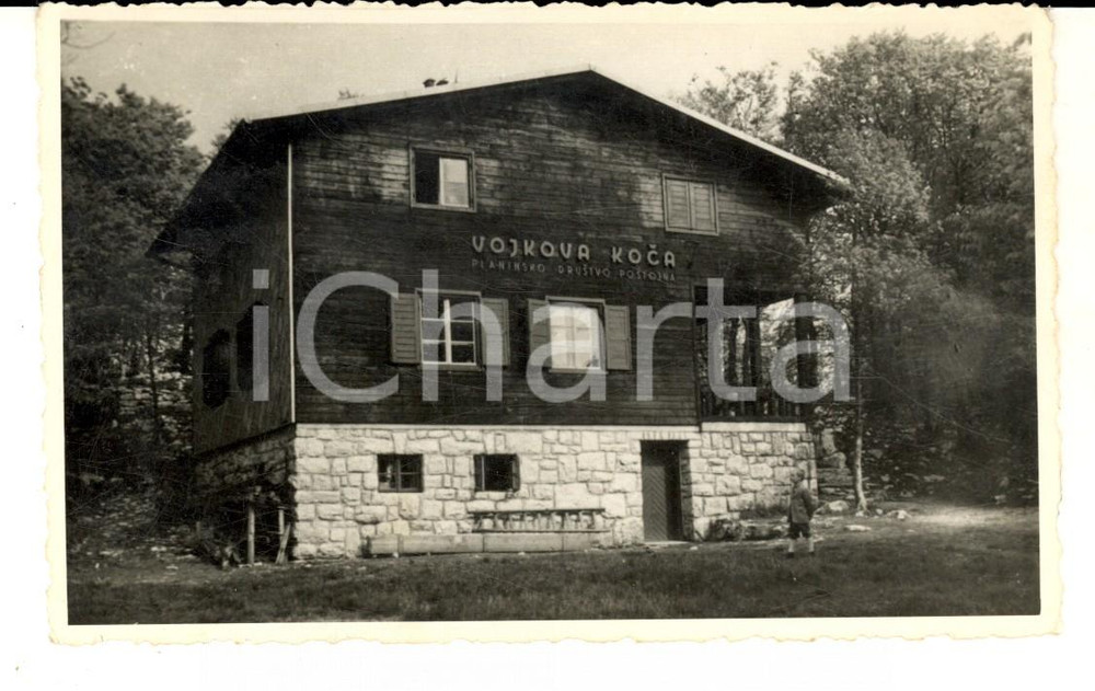 Cartolina originale da collezione 1960 ca POSTUMIA SLOVENIA Monte NANOS  Voikova Koca Cartolina FP VG 1