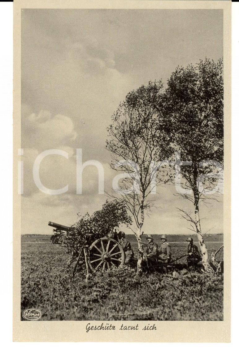 Cartolina originale da collezione 1940 WW2 Die WEHRMACHT  Geschutz tacnt sich Postcard FP NV 1