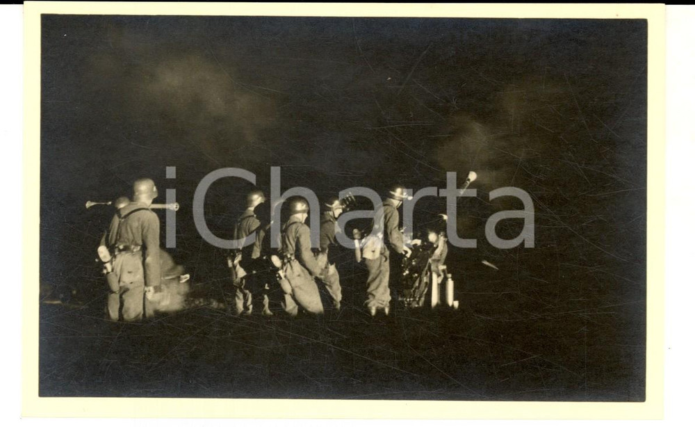 1940 ca WW2 LUFTWAFFE Un'operazione notturna *ECHTE Photographie Postcard
