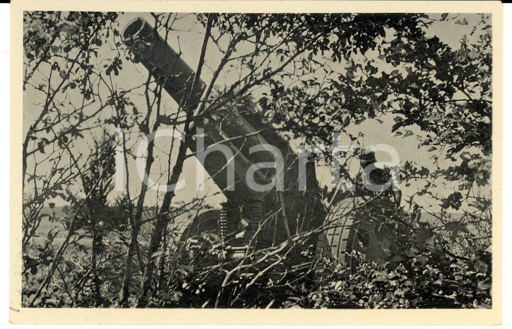 Cartolina originale da collezione 1940 ca WW2 Die WEHRMACHT  Carro armato in puntamento Postcard FP NV 1