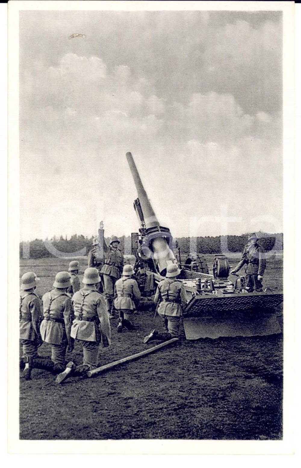 Cartolina originale da collezione 1940 ca WW2 Die WEHRMACHT  Schwere Artillerie Postcard FP NV 1