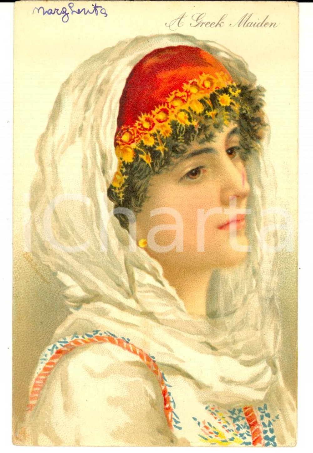 1920 ca COSTUMES A greek maiden *TUCK'S VINTAGE postcard FP NV