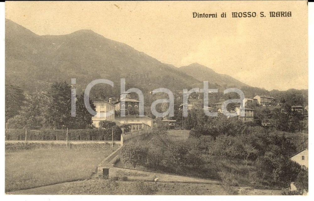 Cartolina originale da collezione 1926 MOSSO SANTA MARIA BI Panorama dei dintorni Cartolina postale FP VG 1
