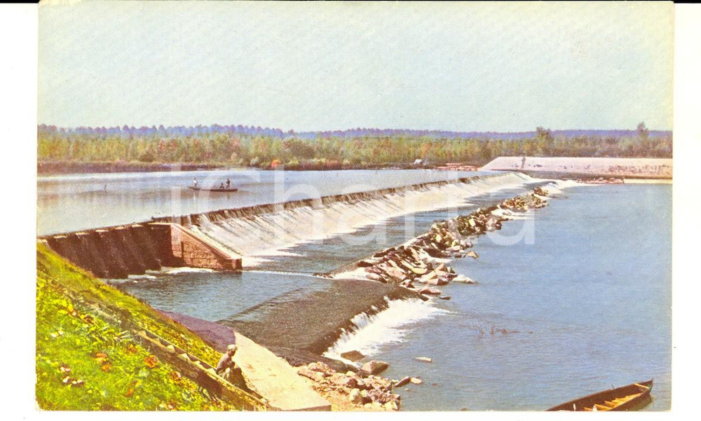 Cartolina originale da collezione 1940 ca CASALE MONFERRATO Canale LANZA Diga Po Beni Regio Demanio Cartolina 1