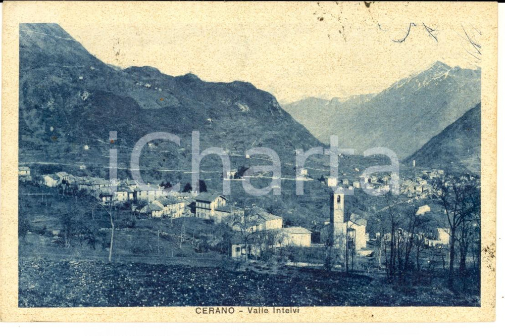 Cartolina originale da collezione 1940 CERANO D INTELVI CO Veduta panoramica Cartolina postale FP VG 1