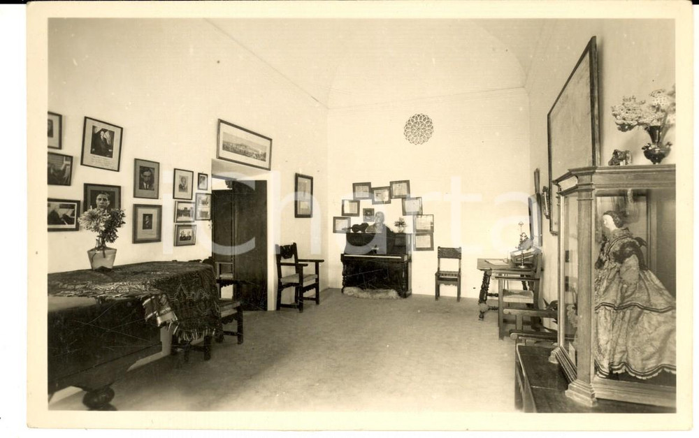 Cartolina originale da collezione 1930 ca MALLORCA VALLDEMOSA Interior celda Museo CHOPIN Tarjeta postal 1