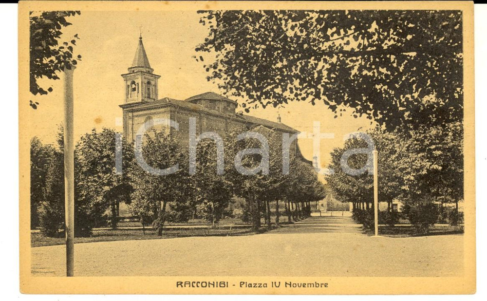 Cartolina originale da collezione 1942 RACCONIGI CN Piazza IV Novembre Cartolina postale FP NV 1