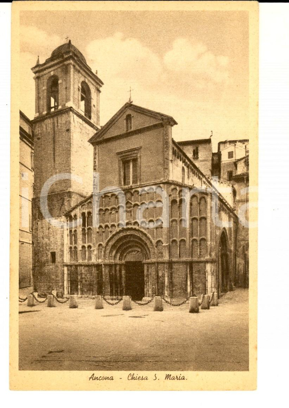 Cartolina originale da collezione 1930 ca ANCONA Chiesa di San Maria Cartolina postale FP NV 1