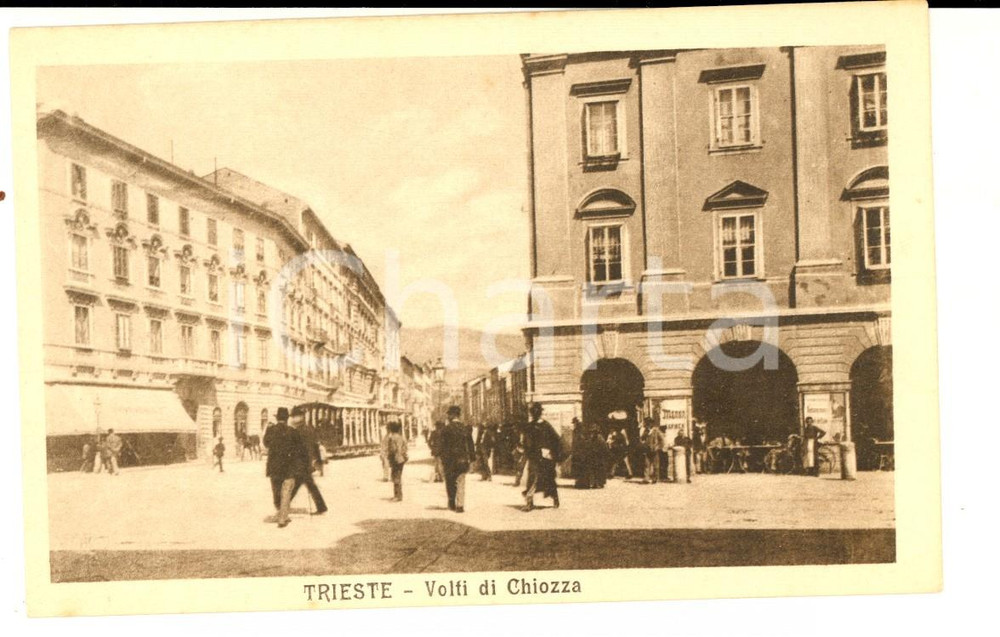 Cartolina originale da collezione 1920 ca TRIESTE Volti di CHIOZZA Cartolina postale ANIMATA FP NV 1