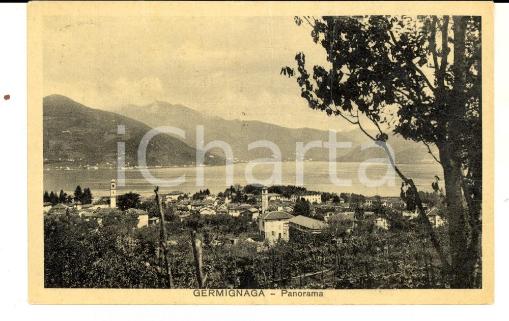Cartolina originale da collezione 1939 GERMIGNAGA VA Panorama Cartolina postale DANNEGGIATA FP 1